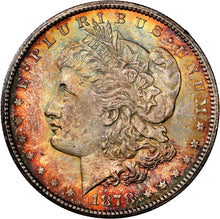 Load image into Gallery viewer, 1878-CC $1 Morgan Silver Dollar -- NGC MS65 -- Rich Brilliant Sunset Toning
