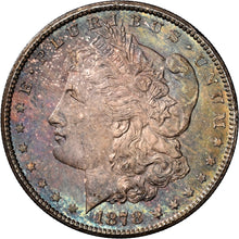 Load image into Gallery viewer, 1878-CC $1 Morgan Silver Dollar NGC MS65 Stellar Russet, Blue &amp; Green Toning
