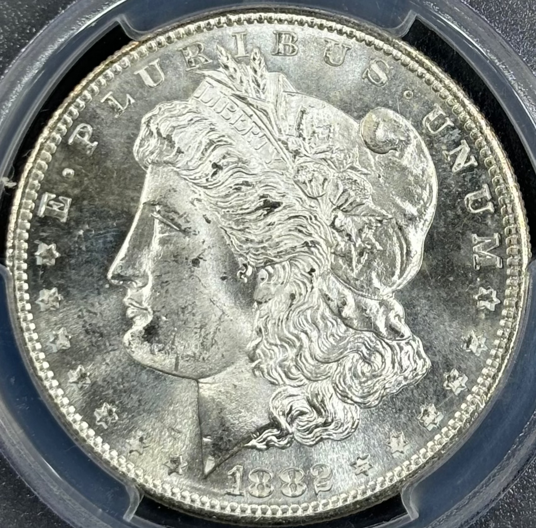 1882-S $1 Morgan Dollar PCGS MS65 - Incredible Bright White Gem w/ Great Strike!