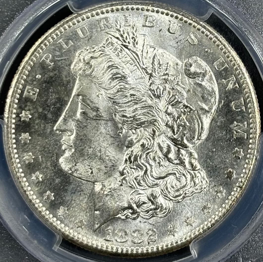 1882-S $1 Morgan Dollar PCGS MS65 -- Blast White Frosty Gem w/ Great Strike!