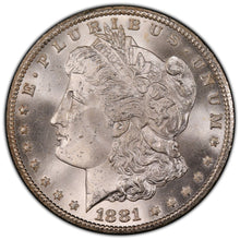 Load image into Gallery viewer, 1881-CC $1 Morgan Dollar PCGS MS65 -- Incredible Bright White Lustrous Gem
