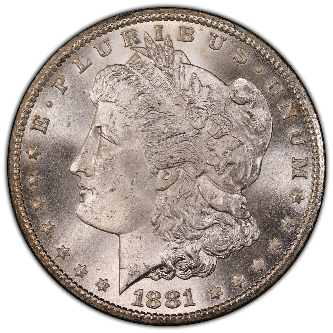 1881-CC $1 Morgan Dollar PCGS MS65 -- Incredible Bright White Lustrous Gem