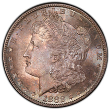 Load image into Gallery viewer, 1882-S $1 Morgan Dollar PCGS MS67 -- Attractive Sea Green &amp; Russet Toned Gem
