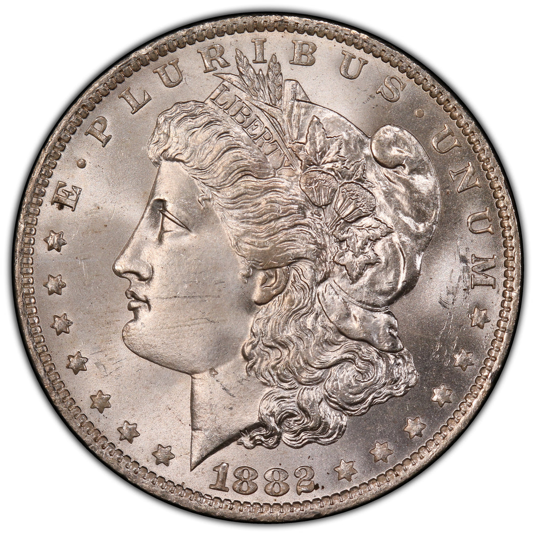 1882-O $1 Morgan Dollar PCGS MS65 -- Phenomenal Blast White Lustrous Gem