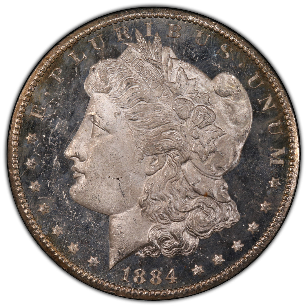 1884-CC $1 Morgan Dollar PCGS MS65 DMPL -- Bright Frosty Deep Mirror Cameo Gem
