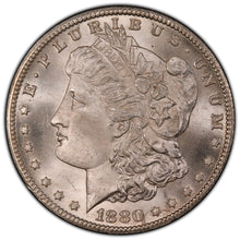 Load image into Gallery viewer, 1880-CC $1 Morgan Dollar 8/7 Reverse Of 1878 PCGS MS66 -- Lustrous Flashy Gem
