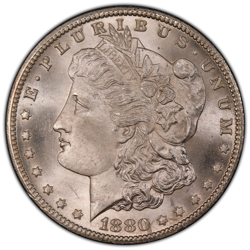 1880-CC $1 Morgan Dollar 8/7 Reverse Of 1878 PCGS MS66 -- Lustrous Flashy Gem