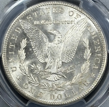 Load image into Gallery viewer, 1881-S $1 Morgan Dollar PCGS MS65+ -- Lustrous Bright White Gem w/ Clean Cheek!
