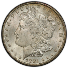 Load image into Gallery viewer, 1881-CC $1 Morgan Dollar PCGS MS65+ Bright &amp; Frosty Gem Minor Toning
