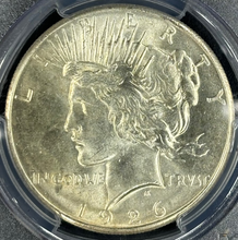 Load image into Gallery viewer, 1926-P $1 Peace Dollar PCGS MS64 -- Lustrous White Bright Coin
