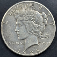 Load image into Gallery viewer, 1928-P $1 Peace Dollar - Raw XF - See Pictures
