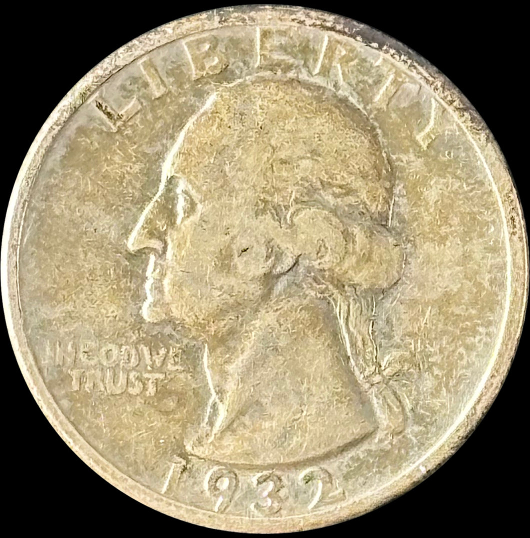 1932-D 25¢ Washington Quarter - Raw VF - See Pictures