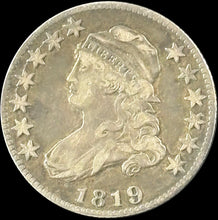 Load image into Gallery viewer, 1819 25C Capped Bust Quarter - Raw VF - See Pictures
