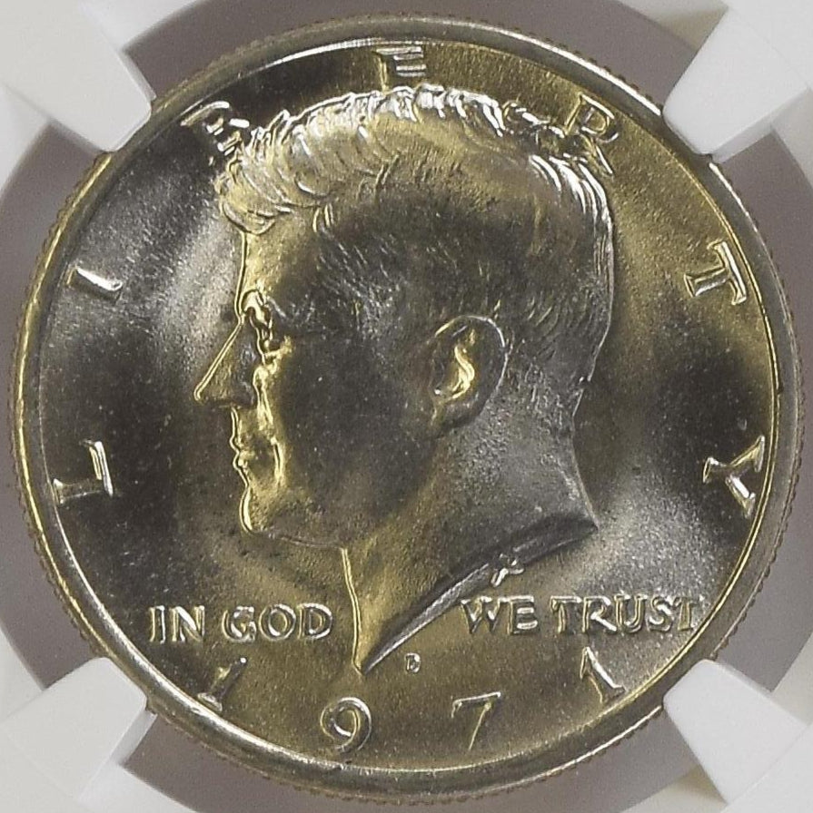 1971-D 50C Kennedy Half NGC MS68 - Blast White Lustrous High Grade Gem