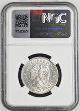 Load image into Gallery viewer, Germany 1935-A 5 Reichsmark NGC MS 60 - White Third Reich Silver
