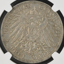 Load image into Gallery viewer, Germany 1911-F 3 Mark Wurttemberg Anniversary NGC AU 58
