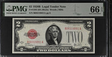 Load image into Gallery viewer, 1928B $2 Legal Tender Fr#1503 - PMG 66 EPQ Gem Unc
