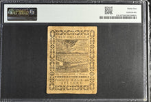 Load image into Gallery viewer, 1773 10 Shillings Pennsylvania Colonial Note PA-167 - PMG 35 Choice VF
