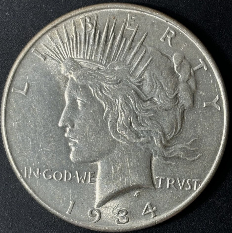 1934-P $1 Peace Dollar Raw - UNC - See Pictures