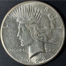 Load image into Gallery viewer, 1928-P $1 Peace Dollar Raw - UNC - See Pictures
