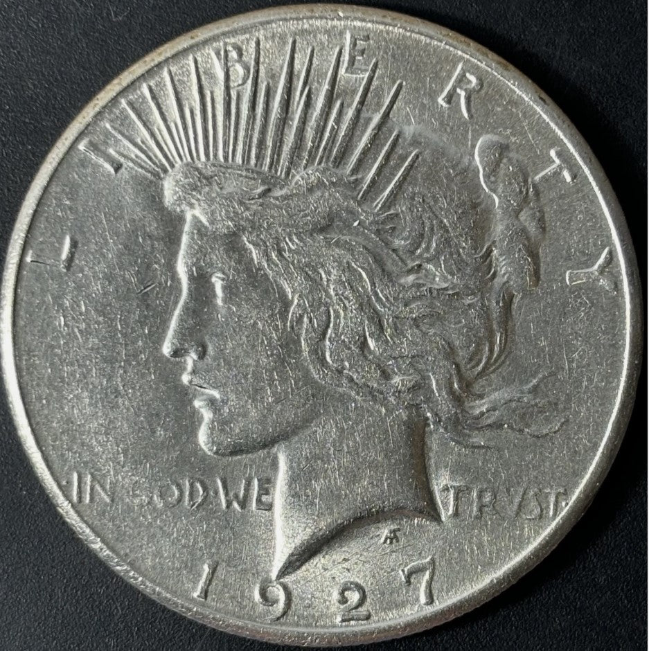 1927-S $1 Peace Dollar Raw - UNC - See Pictures