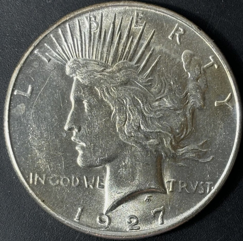 1927-S $1 Peace Dollar Raw - UNC - See Pictures