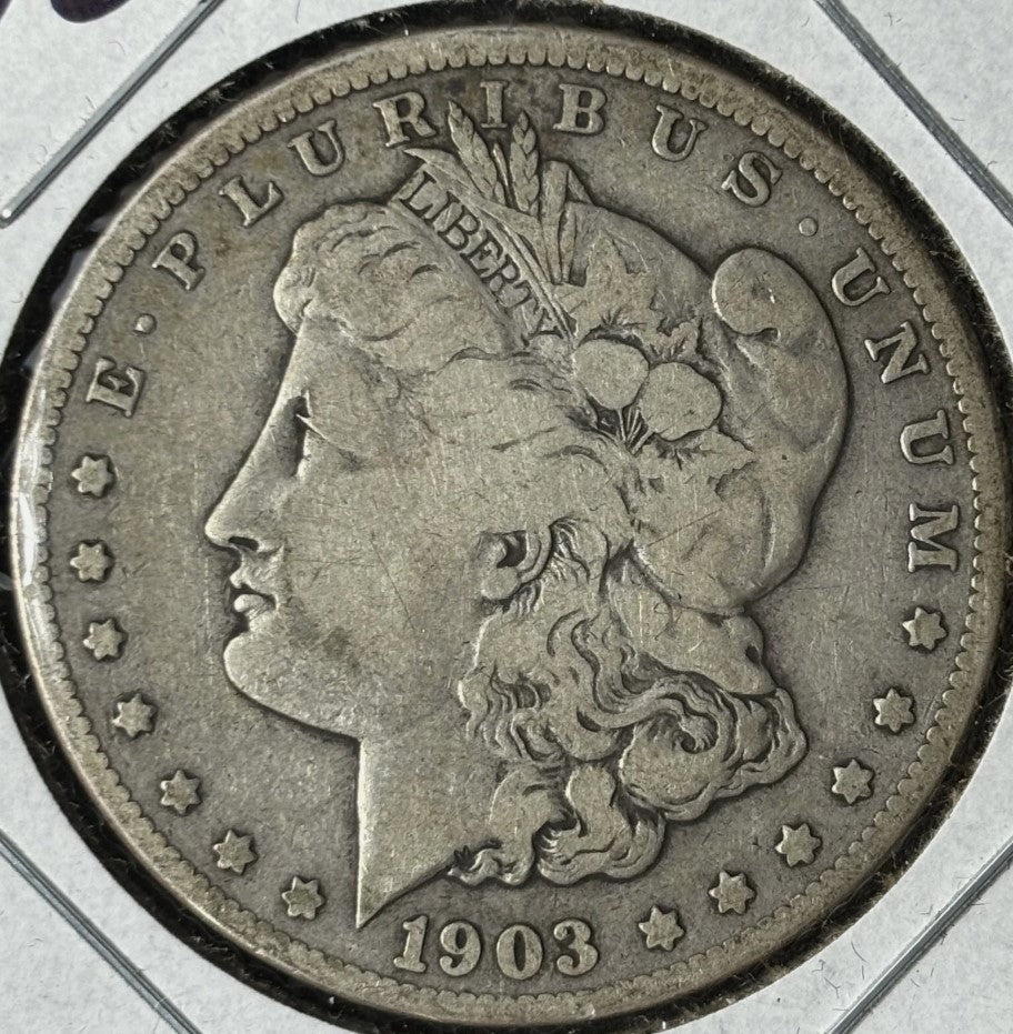 1903-S $1 Morgan Dollar Micro S Raw - VG - See Pictures