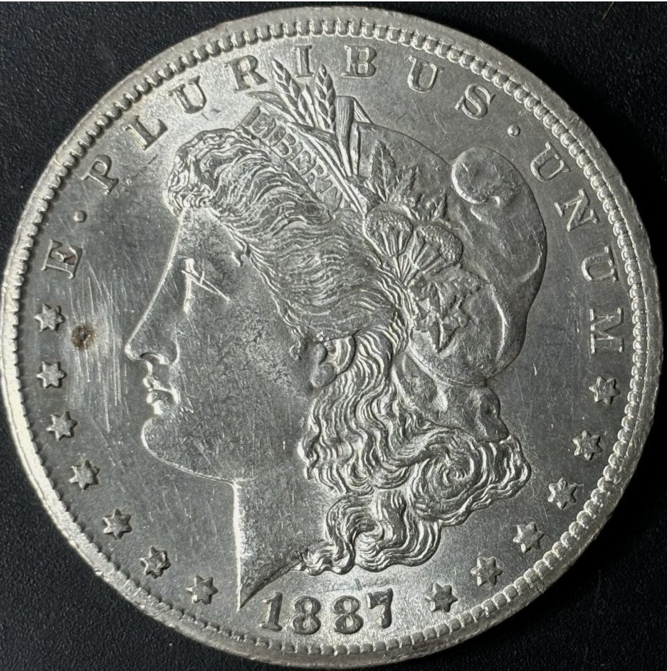 1887-S $1 Morgan Dollar Raw - AU - See Pictures