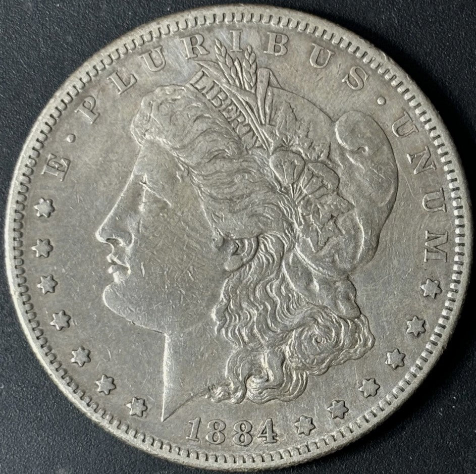 1884-S $1 Morgan Dollar Raw - XF - See Pictures