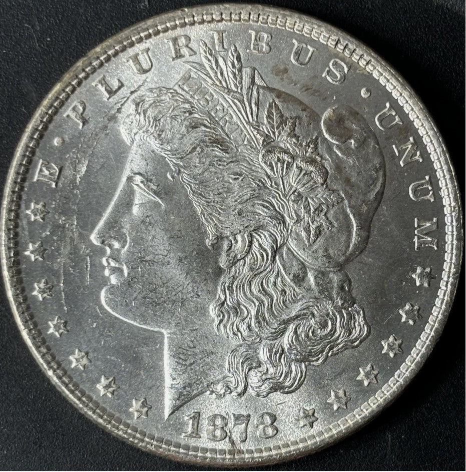 1878-P $1 Morgan Dollar 7TF Reverse of 1879 Raw - Uncirculated - See Pictures