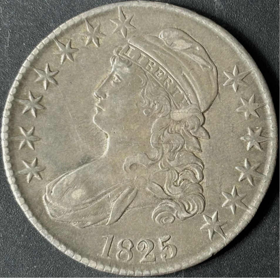 1825 50¢ Capped Bust Half Dollar Raw - XF - See Pictures