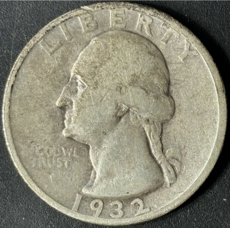 1932-S 25¢ Washington Quarter Raw - Fine - See Pictures