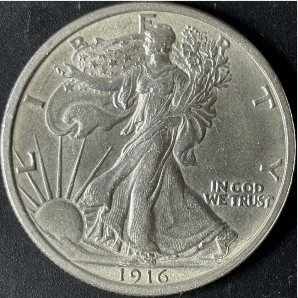 1916-P 50¢ Walking Liberty Half Dollar Raw - Uncirculated - See Pictures