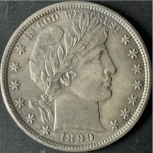 Load image into Gallery viewer, 1899 50¢ Barber Half Dollar Raw - BU - See Pictures
