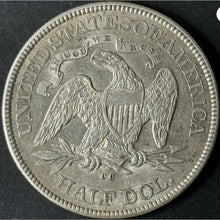 Load image into Gallery viewer, 1877-CC 50¢ Seated Liberty Half Dollar Raw - AU - See Pictures
