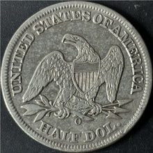 Load image into Gallery viewer, 1858-O 50¢ Seated Liberty Half Dollar Raw - VF - See Pictures
