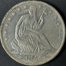 Load image into Gallery viewer, 1855 50¢ Seated Liberty Half Dollar w/ Arrows Raw - XF - See Pictures
