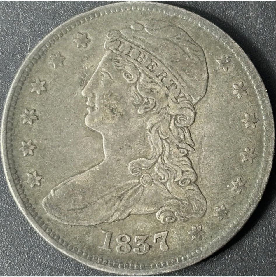 1837 50¢ Capped Bust Half Dollar Raw - VF - See Pictures