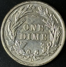 Load image into Gallery viewer, 1912-D 10¢ Barber Dime Raw - AU - See Pictures
