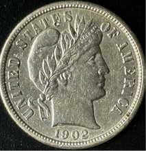 Load image into Gallery viewer, 1902-S 10¢ Barber Dime Raw - AU - See Pictures
