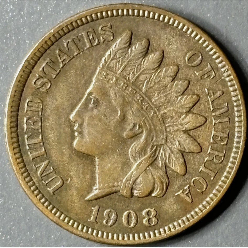 1908-S 1¢ Indian Head Cent Raw - AU - See Pictures