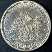 Load image into Gallery viewer, 1861 25¢ Seated Liberty Quarter Raw - AU - See Pictures
