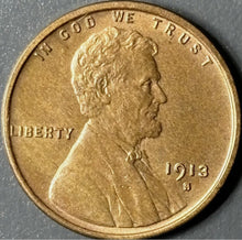 Load image into Gallery viewer, 1913-S 1¢ Lincoln Wheat Cent Raw - Uncirculated Red/Brown - See Pictures
