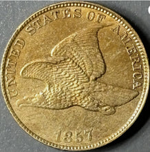 Load image into Gallery viewer, 1857 1¢ Flying Eagle Cent Raw - AU/UNC - See Pictures

