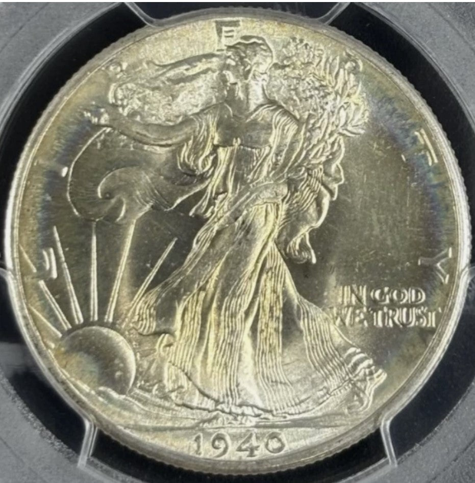 1940-P 50C Walking Liberty PCGS MS67+ - Phenomenal High Grade Gem