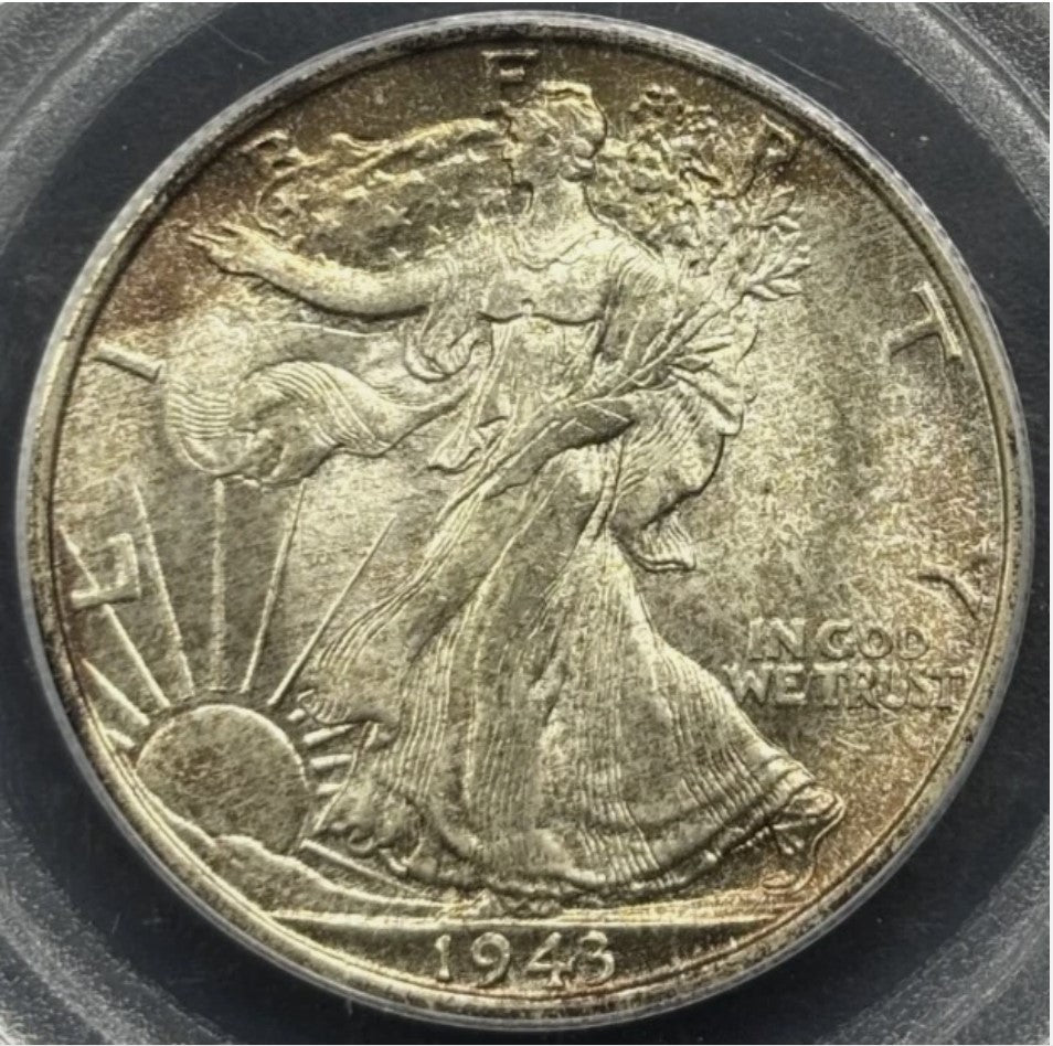 1943-S 50C Walking Liberty PCGS MS66 CAC - Flashy Original Gem