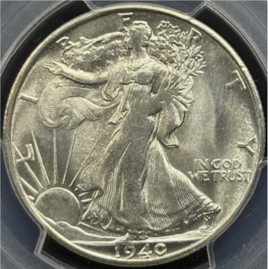 1940-S 50C Walking Liberty PCGS MS64 - Spectacular Blast White Coin