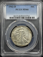 Load image into Gallery viewer, 1942-D 50C Walking Liberty PCGS MS66 - Gem
