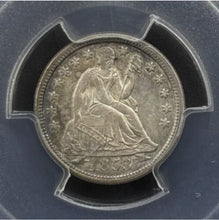 Load image into Gallery viewer, 1853 10C Seated Liberty Dime Arrows PCGS MS63 - Nice Subtle Golden Toning
