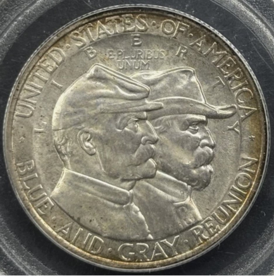 1936 50C Gettysburg Commemorative PCGS MS64 - Golden Orange Peripheral Toning